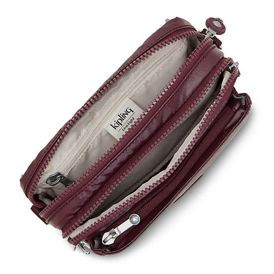 Kipling Abanu Multi Metallic Convertible Crossbody Táska Bordó | HU 1029OK